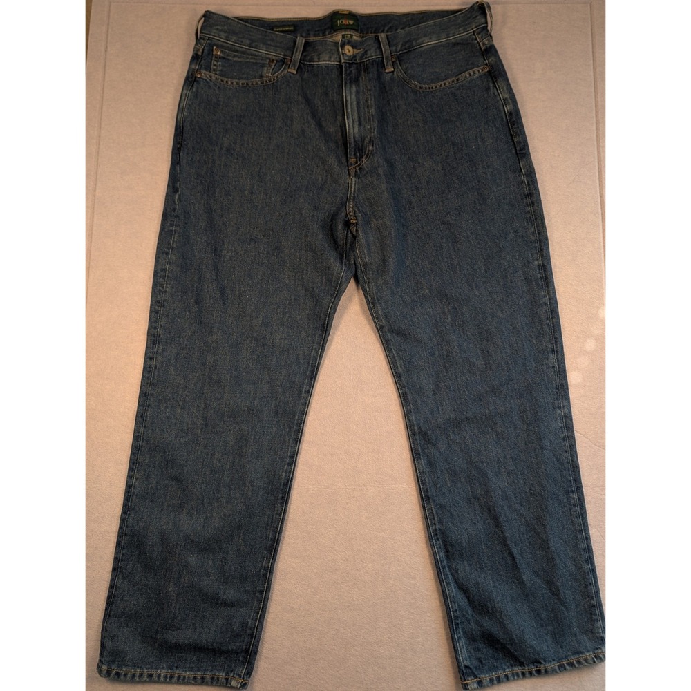 J.Crew Classic Summer Weight Jeans Mens 36x30 Blue Cotton Linen NWT Orig $178